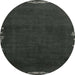 Round Machine Washable Abstract Light Black Rug, wshabs3580