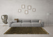 Machine Washable Abstract Brown Modern Rug in a Living Room,, wshabs3580brn