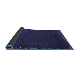 Sideview of Abstract Blue Modern Rug, abs3580blu