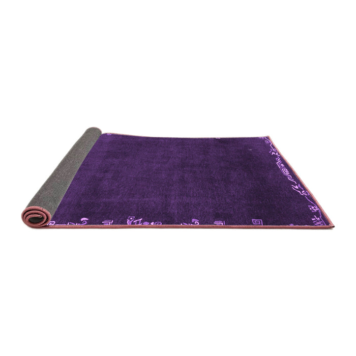 Sideview of Abstract Purple Modern Rug, abs3580pur