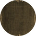 Round Machine Washable Abstract Brown Modern Rug, wshabs3580brn