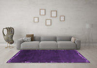 Machine Washable Abstract Purple Modern Rug, wshabs3580pur