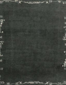 Abstract Light Black Modern Rug, abs3580