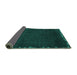 Sideview of Abstract Turquoise Modern Rug, abs3580turq