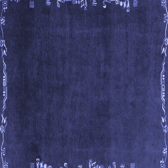 Square Abstract Blue Modern Rug, abs3580blu