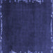 Square Abstract Blue Modern Rug, abs3580blu