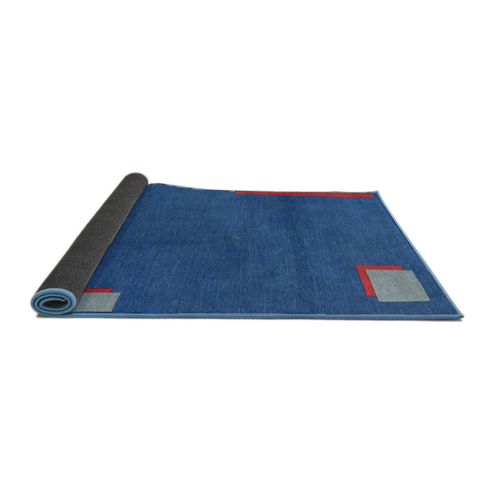 Sideview of Abstract Sapphire Blue Modern Rug, abs3581