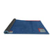 Sideview of Abstract Sapphire Blue Modern Rug, abs3581