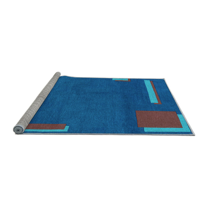 Sideview of Machine Washable Abstract Light Blue Modern Rug, wshabs3581lblu