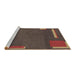 Sideview of Machine Washable Abstract Brown Modern Rug, wshabs3581brn