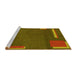 Sideview of Machine Washable Abstract Yellow Modern Rug, wshabs3581yw