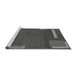 Sideview of Machine Washable Abstract Gray Modern Rug, wshabs3581gry