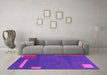 Machine Washable Abstract Pink Modern Rug in a Living Room, wshabs3581pnk