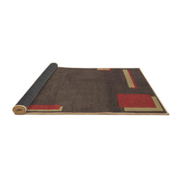 Sideview of Abstract Brown Modern Rug, abs3581brn