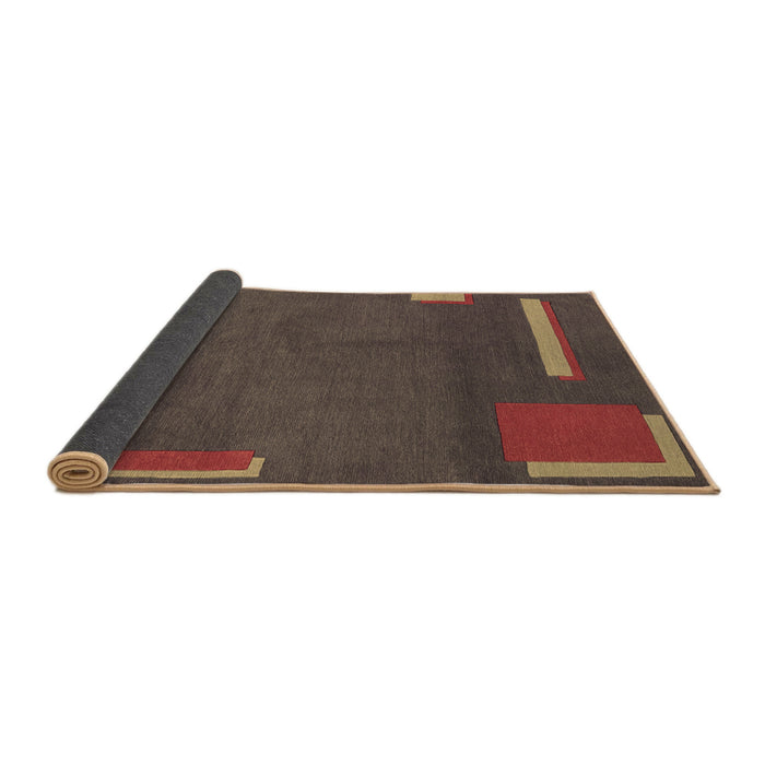Sideview of Abstract Brown Modern Rug, abs3581brn