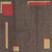 Square Abstract Brown Modern Rug, abs3581brn