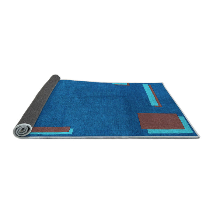 Sideview of Abstract Light Blue Modern Rug, abs3581lblu
