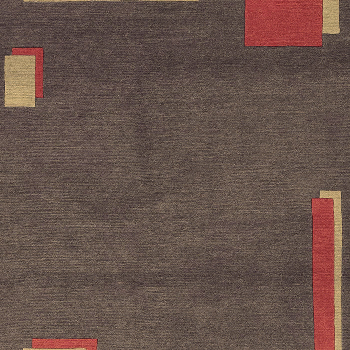 Machine Washable Abstract Brown Modern Rug, wshabs3581brn