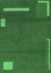 Abstract Emerald Green Modern Rug, abs3581emgrn