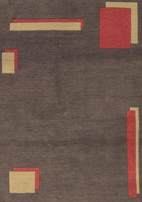 Abstract Brown Modern Rug, abs3581brn