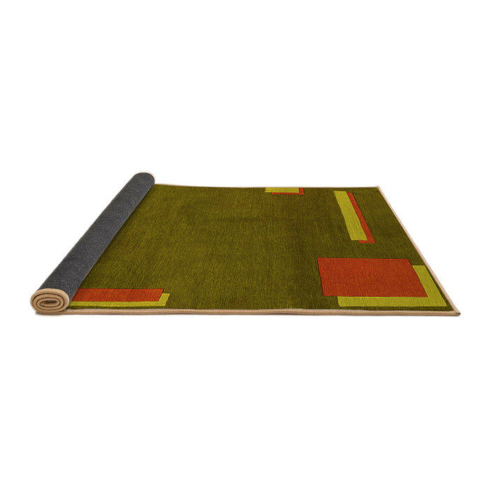Sideview of Abstract Yellow Modern Rug, abs3581yw