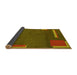 Sideview of Abstract Yellow Modern Rug, abs3581yw