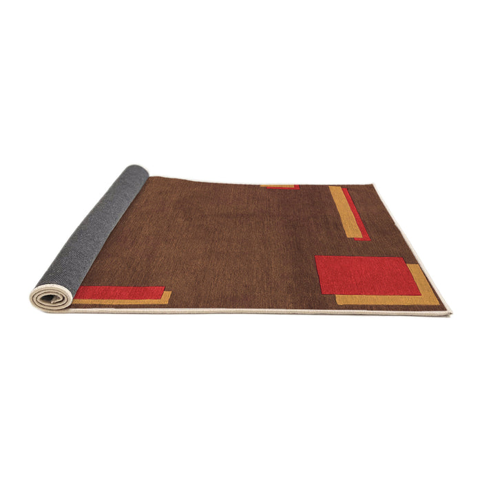 Sideview of Abstract Orange Modern Rug, abs3581org
