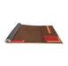 Sideview of Abstract Orange Modern Rug, abs3581org