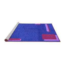 Sideview of Machine Washable Abstract Purple Modern Area Rugs, wshabs3581pur