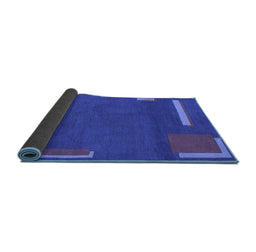 Sideview of Abstract Blue Modern Rug, abs3581blu
