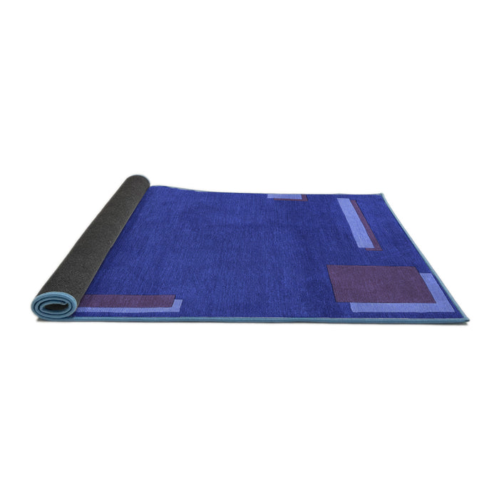 Sideview of Abstract Blue Modern Rug, abs3581blu