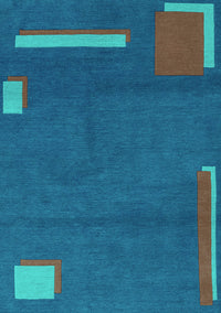 Abstract Turquoise Modern Rug, abs3581turq