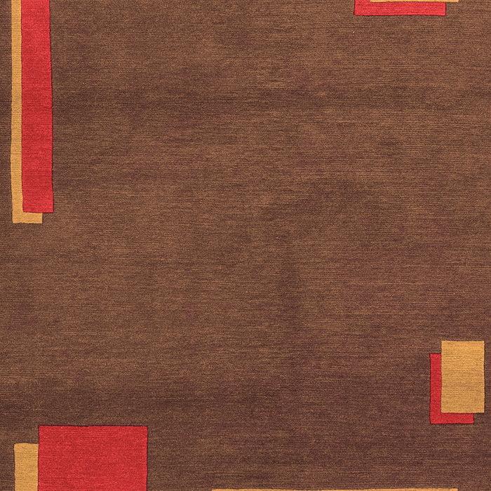 Abstract Orange Modern Rug, abs3581org