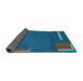 Sideview of Abstract Turquoise Modern Rug, abs3581turq