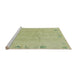 Sideview of Machine Washable Abstract Avocado Green Rug, wshabs3582