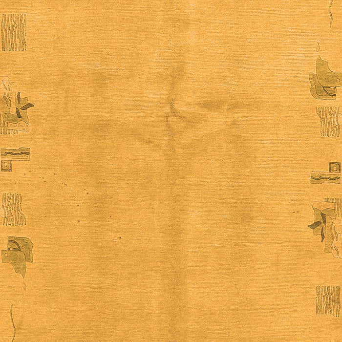 Machine Washable Abstract Orange Modern Area Rugs, wshabs3582org