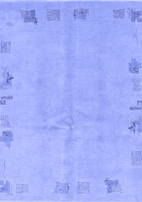 Abstract Blue Modern Rug, abs3582blu