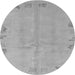 Round Abstract Gray Modern Rug, abs3582gry