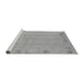 Sideview of Machine Washable Abstract Gray Modern Rug, wshabs3582gry