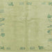 Square Abstract Avocado Green Modern Rug, abs3582