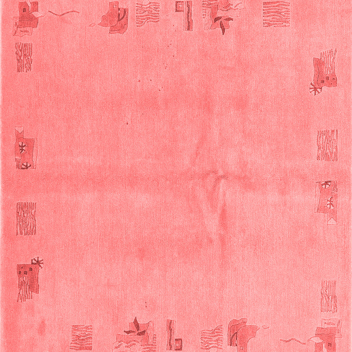 Machine Washable Abstract Red Modern Rug, wshabs3582red
