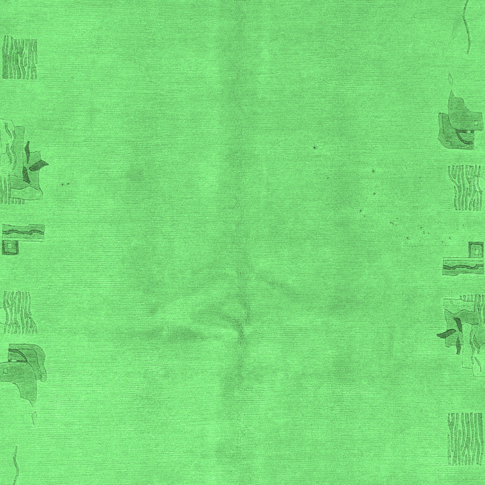 Machine Washable Abstract Emerald Green Modern Area Rugs, wshabs3582emgrn
