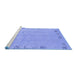 Sideview of Machine Washable Abstract Blue Modern Rug, wshabs3582blu