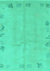 Abstract Turquoise Modern Rug, abs3582turq