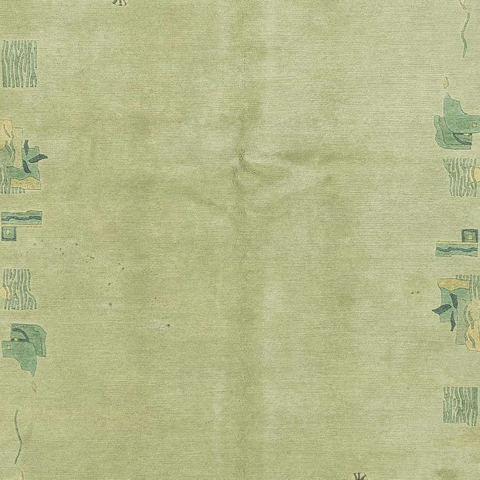 Machine Washable Abstract Avocado Green Rug, wshabs3582