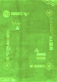 Abstract Green Modern Rug, abs3583grn