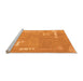 Sideview of Machine Washable Abstract Orange Modern Area Rugs, wshabs3583org