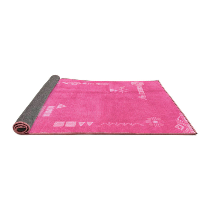 Sideview of Abstract Pink Modern Rug, abs3583pnk