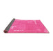 Sideview of Abstract Pink Modern Rug, abs3583pnk