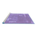 Sideview of Machine Washable Abstract Blue Modern Rug, wshabs3583blu